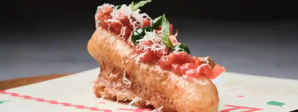 Pincho pizza frita del Olio pizza premio bronce