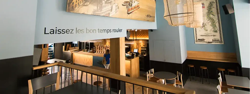 Interior de la cervecería.