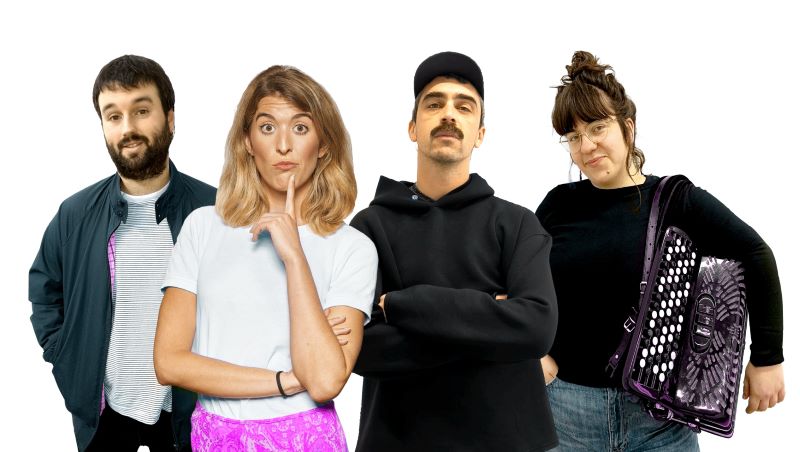 los 4 actores que intevienen en laobra punpairez