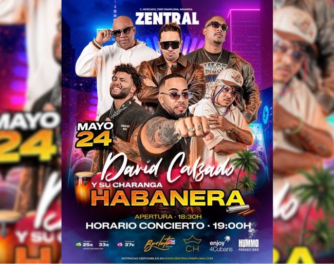 Cartel David Calzado y su charanga habanera