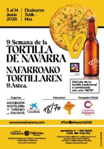 Primera cara del folleto de la 9ª Semana de la Tortilla de Navarra