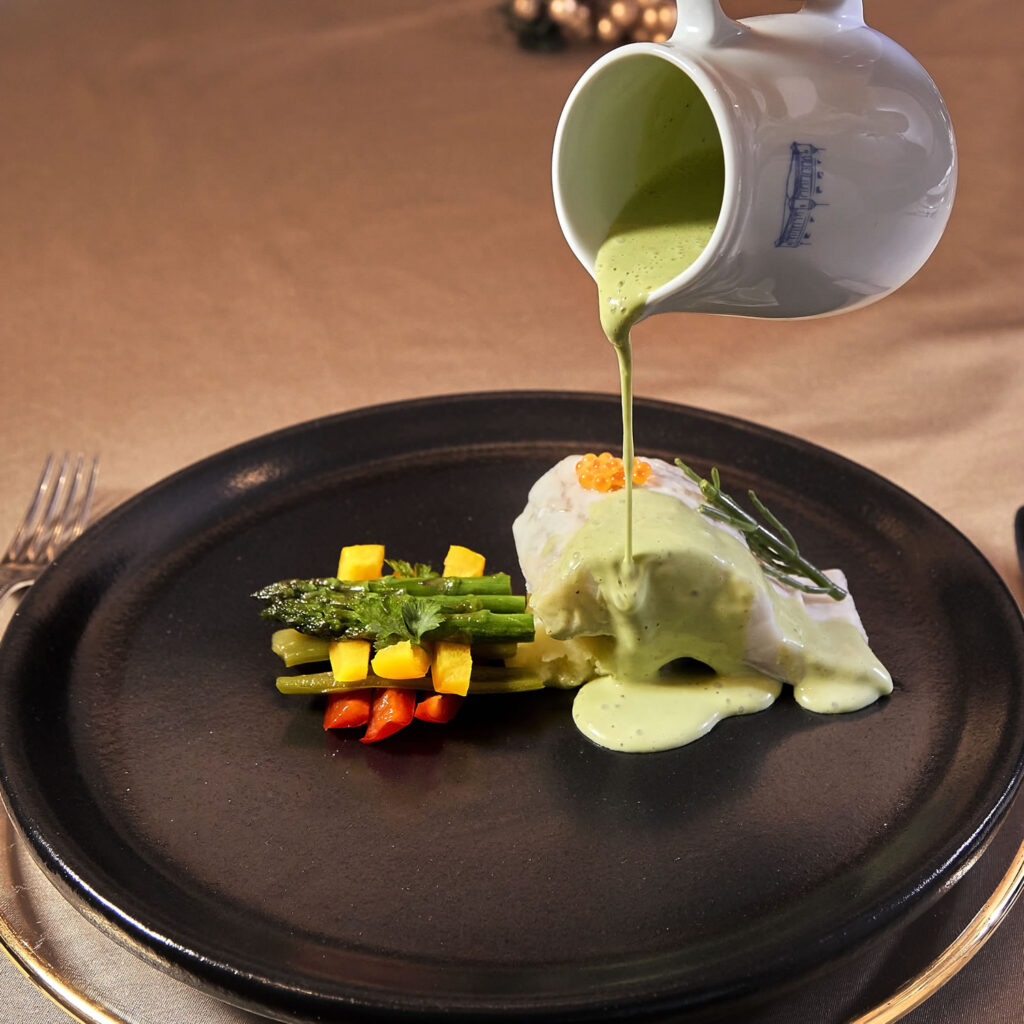 Plato gastronomia Restaurante Palacio Castillo de Gorraiz