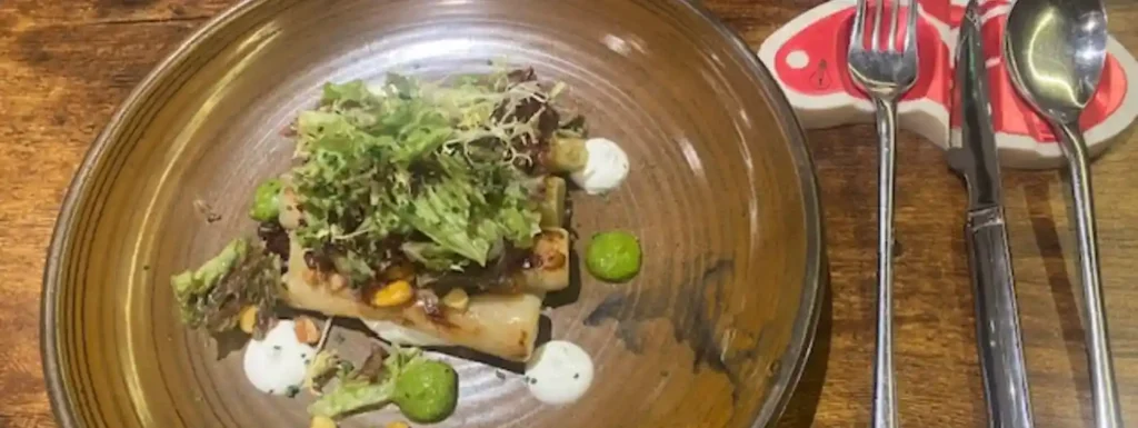 Plato de verduras de invierno del Restaurante Baserriberri de pamplona