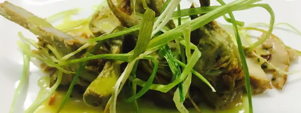 Plato de verduras de invierno del Restaurante Tubal de Tafalla