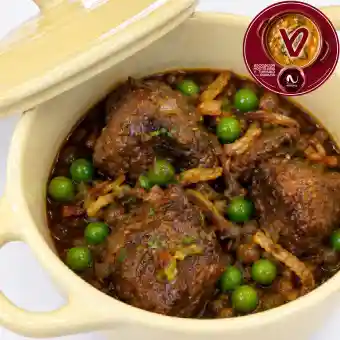 Cazuelica Albóndigas de Cordero del Café Iruña de Pamplona
