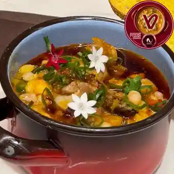 Cazuelica Locro de Chicha del Bar La Huerta de Chicha de Pamplona