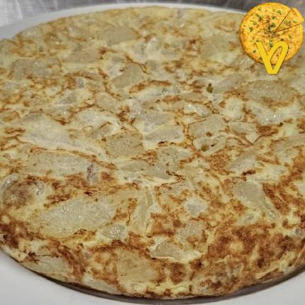 Tortilla de patata tradicional del Bar Caravinagre de Pamplona