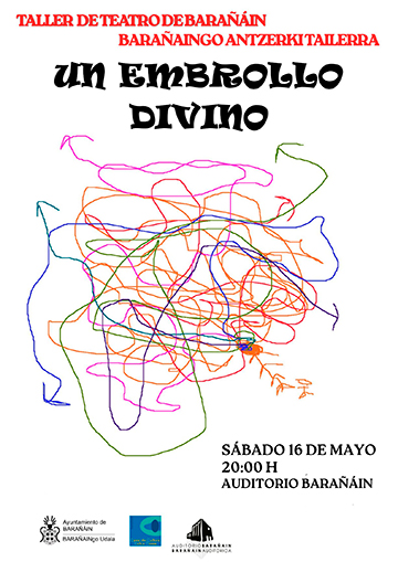 Cartel obre Un embrollo divino. Sinopsis: Asumir que nos hemos equivocado no es fácil. Apechugar con las consecuencias, menos