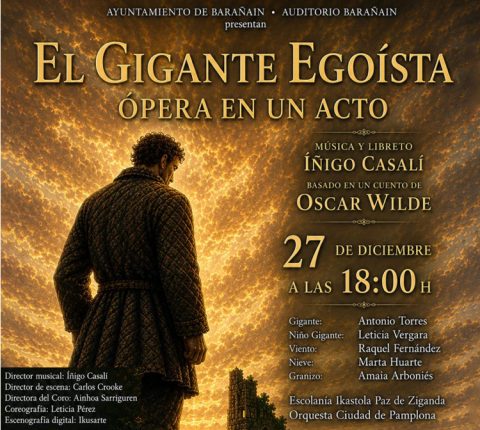 Cartel de la Opera el Gitante Egoista, en el Auditori de Barañain