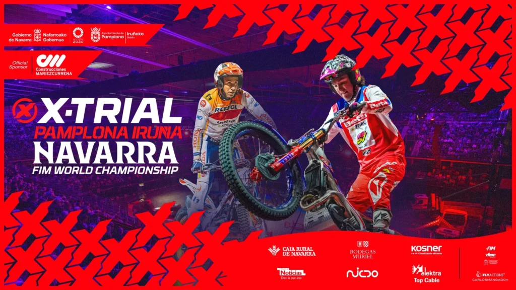 Cartel del X-Trial, el domingo 27 de diciembre Navarra Arena será sede de una de las pruebas del campeonato del mundo.