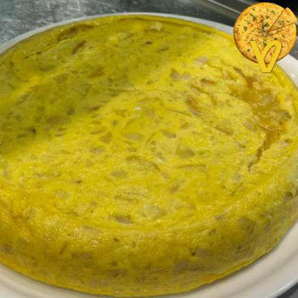Tortilla de patatas tradcional de la Cafetería del Aeropuerto de Noain