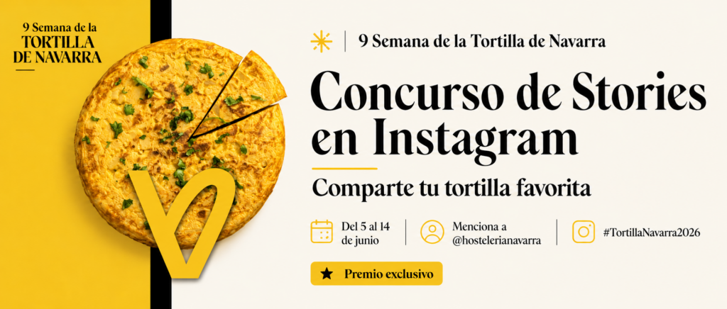 Cabecera publicitaria del Concurso de Stories en Instagram durante la Semana de la tortilla