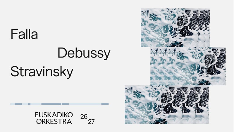 Cartel Euskadiko Orkestra Falla Debussy y stravinski