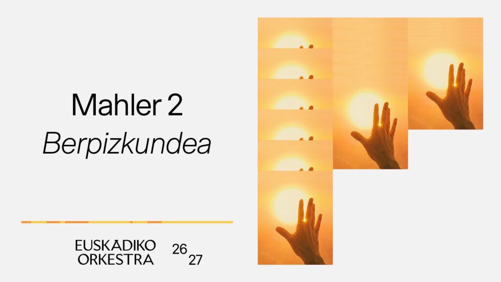 Cartel Euskadiko Orkestra Temporada 2026/27 · Concierto 1: 'MAHLER 2: BERPIZKUNDEA'
