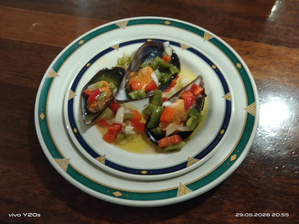 Mejillones a la vinagreta del Bar Mochuelo de Pamplona