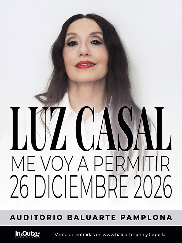 Cartel anunciador del Concierto de Luz Casa en el que aparece su imagen, sí como las fechas y nombre del concierto