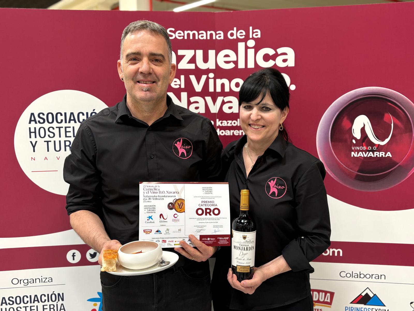 Premio oro Semana de la Cazuelica. El Restaurante Kaixo de Alsasua